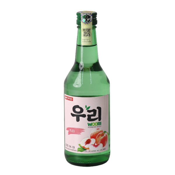 Woori Korean Soju Peach 16% 360ml For Cheap