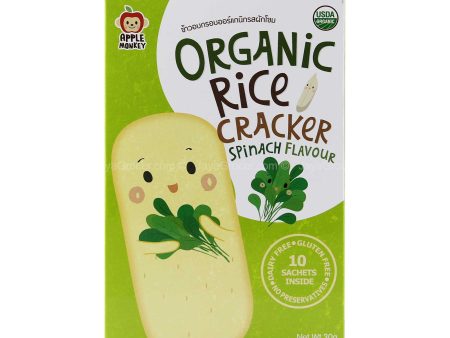 Monkey Organic Rice Cracker Spinach Flavour 30g For Cheap