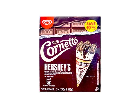 Walls Cornetto Hershey Cone Ice Cream Multipack 135ml x 3 Hot on Sale