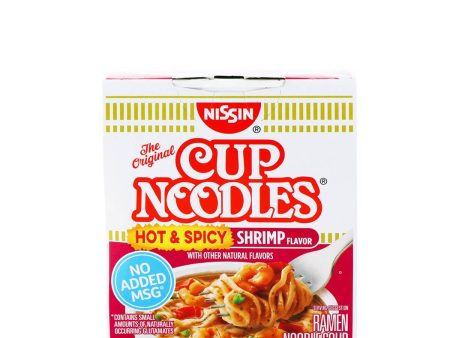 Nissin Cup Noodles Hot & Spicy Shrimp Flavor 2.25oz Online Sale