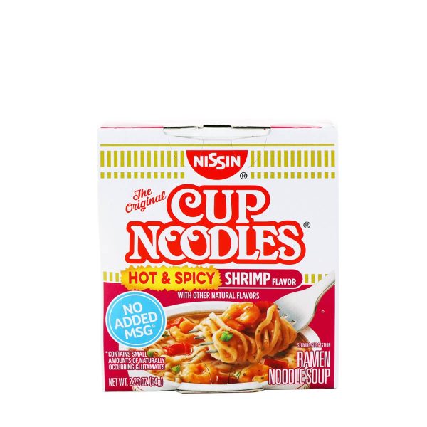 Nissin Cup Noodles Hot & Spicy Shrimp Flavor 2.25oz Online Sale