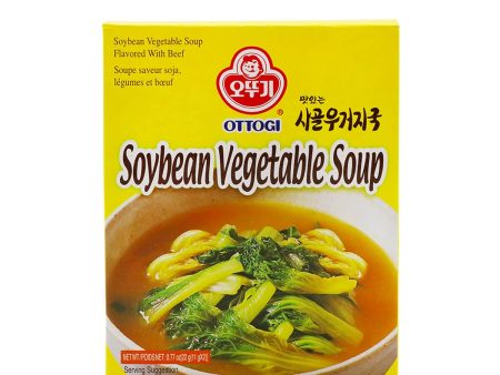 Ottogi Soybean Vegetable Soup 11g x 2 Packs, 22g Supply