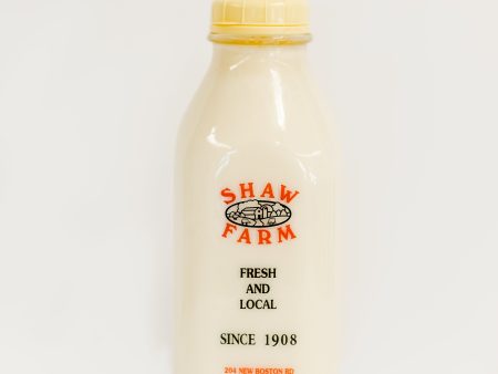 Shaw Farm - Heavy Cream, quart returnable glass Hot on Sale