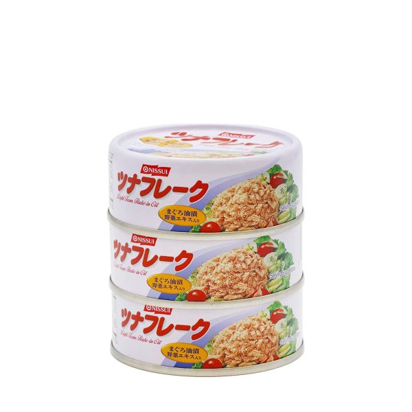 Nissui Light Tuna Flake in Oil 80g x 3 pcs on Sale