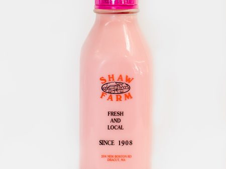 Shaw Farm - Strawberry Milk, quart returnable bottle Supply