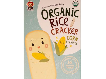 Apple Monkey Organic Rice Cracker Corn Flavour 30g For Discount