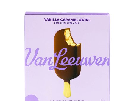 Van Leeuwen Vanilla Caramel Swirl French Ice Cream Bar 4 Bars, 9.2fl.oz For Sale