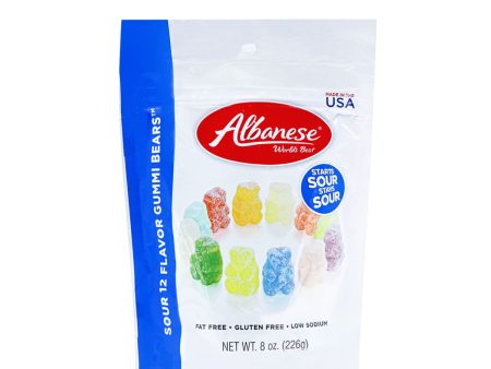 Albanese Sour 12 Flavor Gummi Bears 8oz Online now