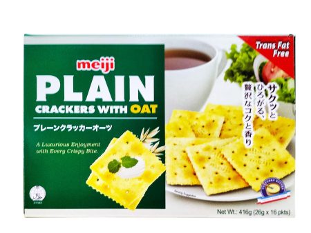 Meiji Plain Cracker with Oat 416g Cheap