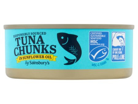 Sainsburys Tuna Chunks In Sunflower Oil 145g For Sale