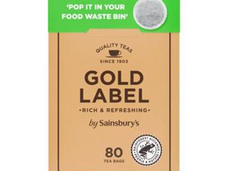 Sainsburys Gold Label Tea Bags 80pcs pack For Discount