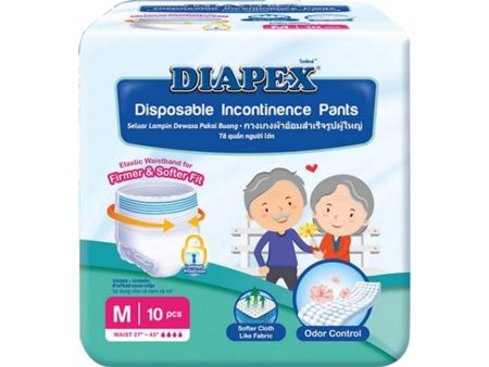 Diapex Adult Diapers Pants (Medium) 10pcs pack Discount