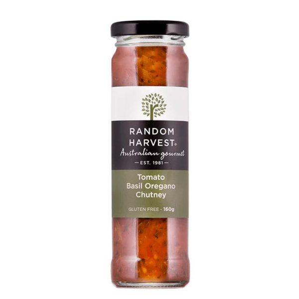 Random Harvest Gourmet Chutneys Tomato Basil Oregano 160g Online now