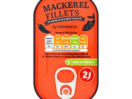 Sainsburys Mackerel Fillet In Sriracha Sauce 125g Hot on Sale