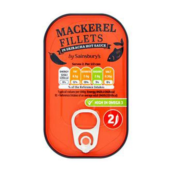 Sainsburys Mackerel Fillet In Sriracha Sauce 125g Hot on Sale