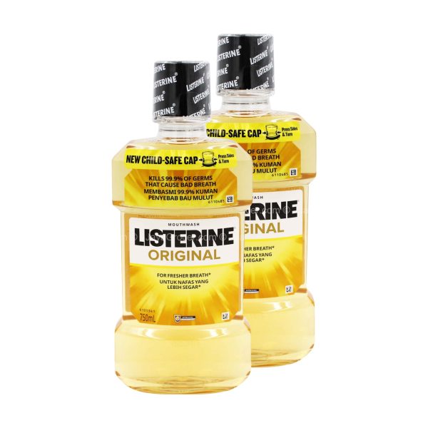 Listerine Original Mouthwash 750ml x 2 Cheap