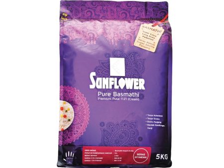 Sunflower Pure Basmathi Premium Pusa (Cream) 5kg For Discount