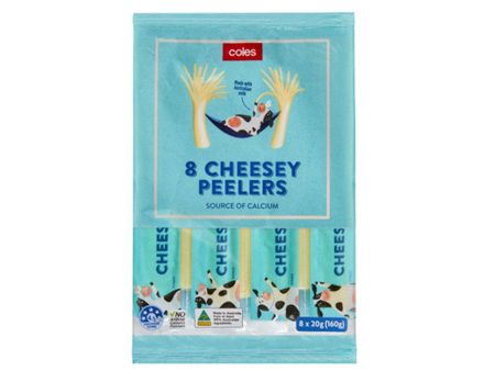 Coles Cheesy Peelers 160g Supply