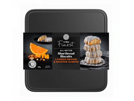 Coles Finest Roasted Almond with Orange Peel Shortbread 350g Hot on Sale