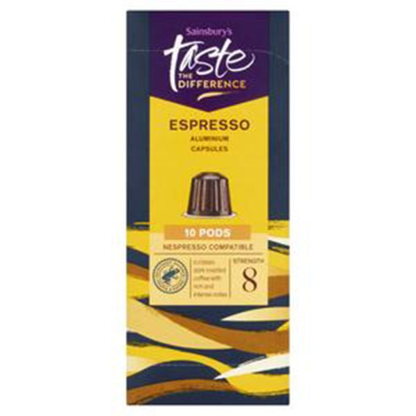 Sainsburys Taste The Difference Espresso Coffee Pods Capsule 52g For Discount