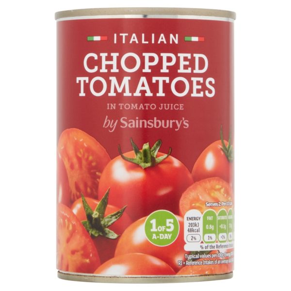 Sainsburys Chopped Tomatoes 400g Sale