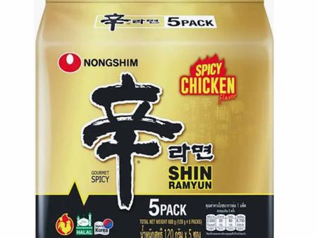 Nongshim Spicy Chicken Ramyun 120g x 5 on Sale