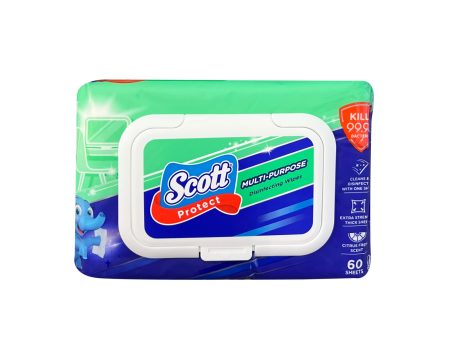 Scott Protect Multipurpose Disinfecting Wipes 60pcs pack Hot on Sale