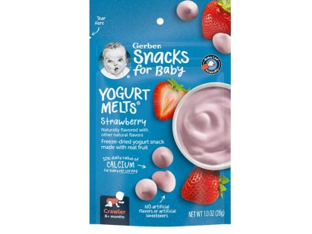 Gerber Yogurt Melts Strawberry Baby Snack 28g Sale