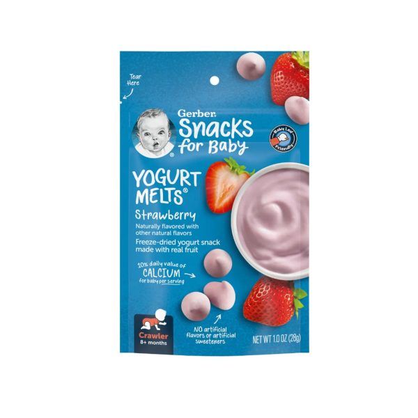 Gerber Yogurt Melts Strawberry Baby Snack 28g Sale