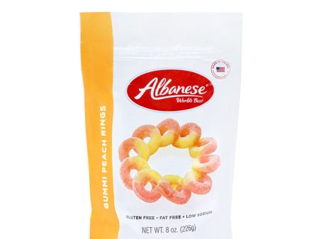 Albanese Gummi Peach Rings 8oz Supply