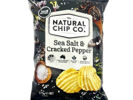 The Natural Chip Co. Sea Salt and Cracked Pepper Potato Chips 175g Cheap