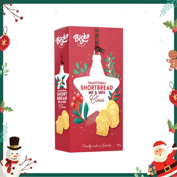 Bisko Bakehouse Mr & Mrs Claus Shortbread 150g on Sale