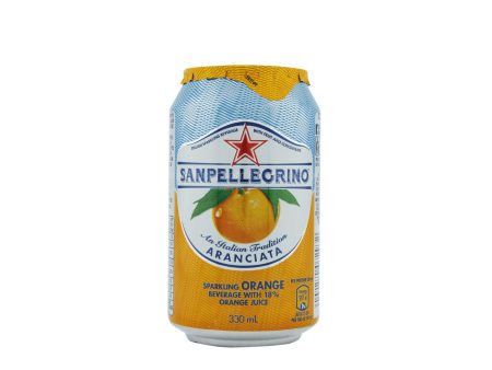 San Pellegrino Aranciata Sparkling Orange Juice (Can) 330ml Supply