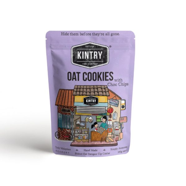 Kintry Oat Cookies With Chocolate Chips 140g Online now