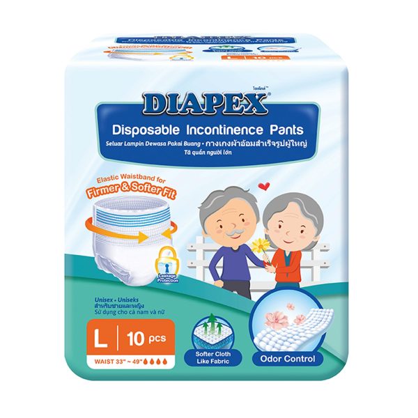 Diapex Adult Diapers Pants (Large) 10pcs pack Discount