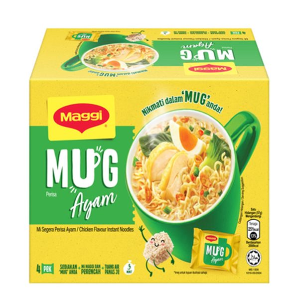 Maggi Mug Ayam (Chicken Flavour Instant Noodles) 57g x 4 on Sale