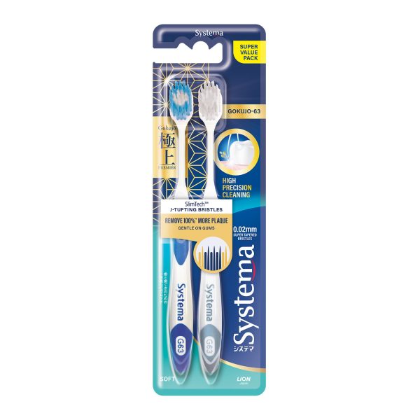 Systema Gokujo 63 Toothbrush 2pcs pack Supply