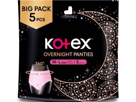 Kotex Overnight Panties (Medium to Large) 5pcs pack Discount