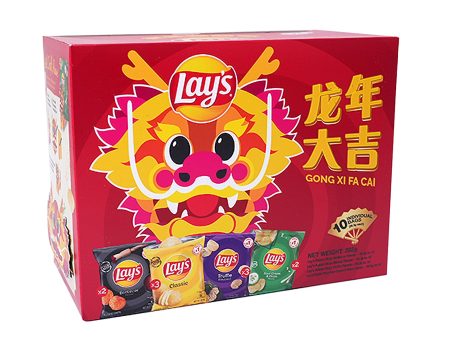 Lays CNY Festive Pack Variety Potato Chips 28.3g x 10 Online Hot Sale