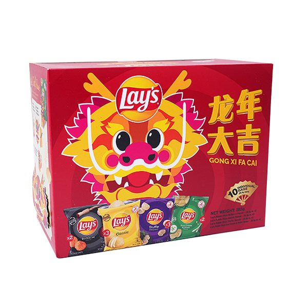 Lays CNY Festive Pack Variety Potato Chips 28.3g x 10 Online Hot Sale