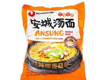 Nongshim Ansung Noodle Soup Beef & Fermented Bean Flavors 4.40oz Online now