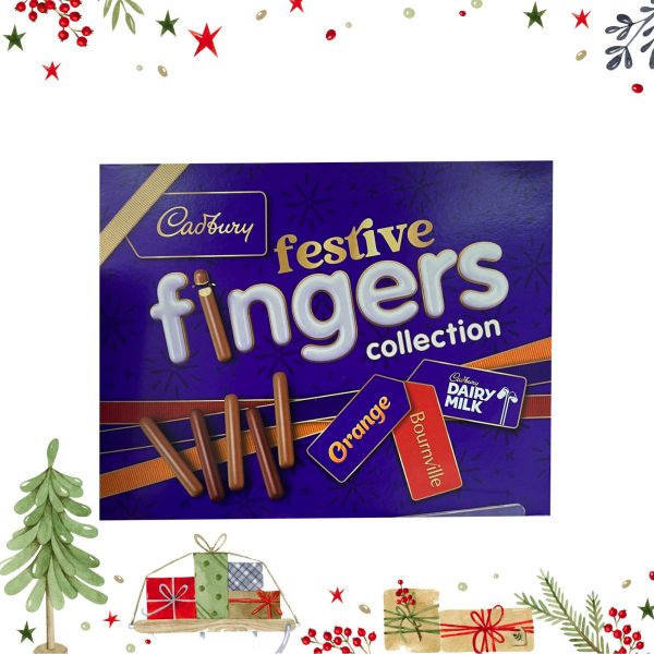 Cadbury Festive Fingers Collection Chocolate Covered Biscuits Selection Box 342g Fashion