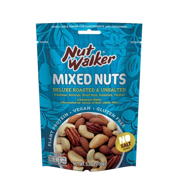 Nut Walker Deluxe Roasted and Unsalted Mixed Nuts 150g Hot on Sale