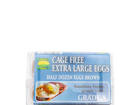 Sunshine Farms Cage Free Extra Large Half Dozen Brown Eggs Online Sale