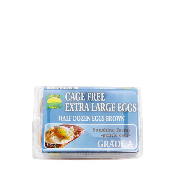 Sunshine Farms Cage Free Extra Large Half Dozen Brown Eggs Online Sale