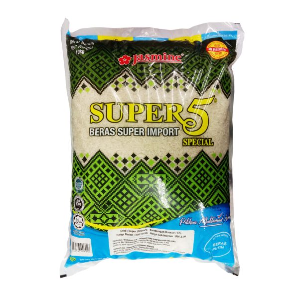 Jasmine Super 5 Imported Rice 10kg Supply