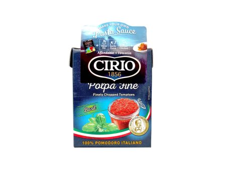 Cirio Polpa Fine Chop Tomato Basil 390g For Discount