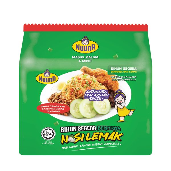 Nuuna Instant Vermicelli Nasi Lemak Flavour 65g x 4 For Cheap