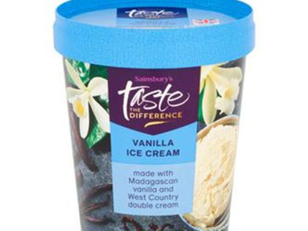 Sainsburys Taste The Difference Vanilla Ice Cream 480ml For Cheap