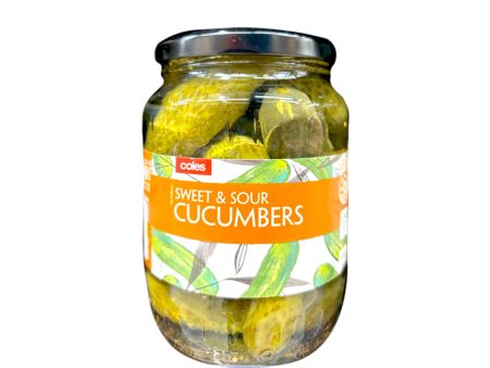 Coles Sweet & Sour Cucumbers 680g For Cheap